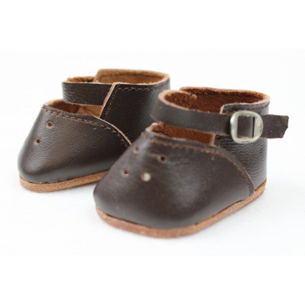 Leder Spangenschuhe braun 35 cm